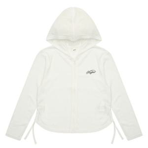 [에스핏]번아웃 후드집업 점퍼 - 화이트 (SJZ303FKJP07)
