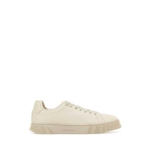 SALVATORE FERRAGAMO Ivory leather sneakers 029773778859M MASCARPONE