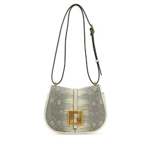 FENDI 화이트 가죽 미니 씨몬 크로스백 8BS082APKN F1NP0