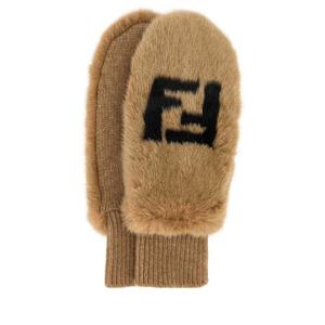 FENDI Biscuit mink gloves FNY081ASTI F1QF7