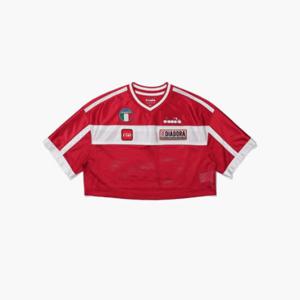 디아도라반팔티 KQJ D3322LRS09RDS 피트크루 저지 크롭탑 우먼 RED