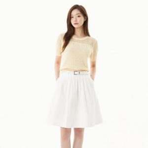 플라스틱아일랜드  턱셔링 미디 스커트 (PR2WS562)