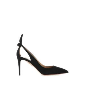 AQUAZZURA 블랙 스웨이드 보타이 85 펌프스 DENMIDP0SUE BLACK