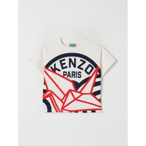키즈 겐조 티셔츠 K61166 117 Yellow Cream