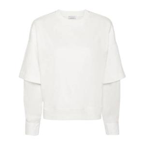 25 SS Brunello Cucinelli 모닐리 체인 레이어드 스웨트셔츠 MP827HP500C600 TP432223095