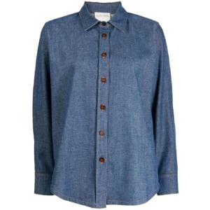 25 SS 포르테포르테 스프레드 칼라 샴브레이 셔츠 10647MYSHIRTA TP432405457