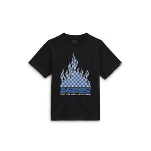 VANS 반사 체크무늬 불꽃 티셔츠 VN0007ZNK_BLK1