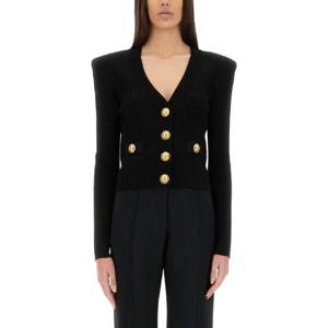 BALMAIN CROPPED CARDIGAN DF1KL007KB07_0PA