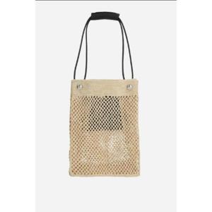 LOEWE Pebble hobo bag in raffia BANBDIBX072123