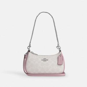 COACH 테리 미니 크로스바디 백 시그니처 캔버스 CW323-SVY2M 실버 /체크아웃/카숍