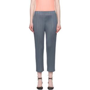 25 SS 이세이미야케 여성 블루 먼슬리 컬러 메이 슬랙스 252941F087004