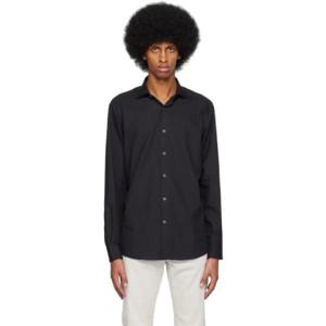 25 SS ZEGNA 남성 블랙 트로페오 셔츠 231142M192009