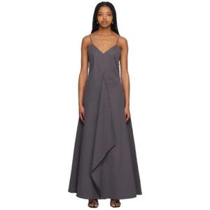 25 SS 바이트 여성 그레이 크리스프 미디 드레스 231734F054004