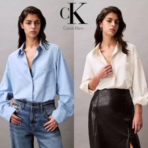 캘빈 클라인 Calvin Klein 44B152G 여자 비스코스 혼방 릴렉스핏 셔츠