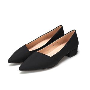 [바바라]바바라 패브릭 사선 토캡 여성키튼힐 3cm_AAH136BK