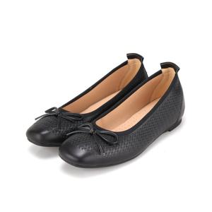[바바라]바바라 소가죽 리본장식 펀칭 여성플랫 1cm_AAI145