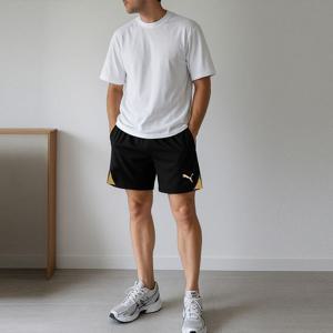 [푸마 주니어]푸마 PUMA 팀골 팀백 드라이셀 흡습건속 기능성 러닝 트레이닝 반바지 팬츠 블랙 705752-28
