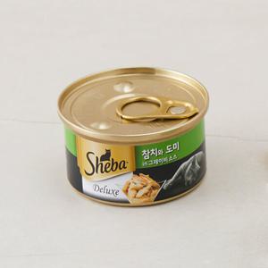 쉬바 디럭스 참치와 도미와 그레이비 소스 캔 85g 고양이 간식