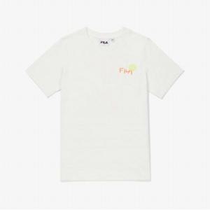 [54%OFF][휠라키즈] 스마일 등판 그래픽 티셔츠 (FK2RSF2207X_OWH)