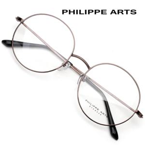 필립아츠 안경테 PA8005 C5 오버사이즈 동글이 안경 메탈테