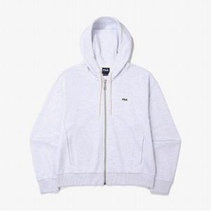 [FILA] 프리미엄 코튼폴리 스몰로고 후드집업 (FS2FTG1151F_WTM)