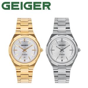 가이거(GEIGER) 남성용 다이아몬드 메탈 워치 GE1247