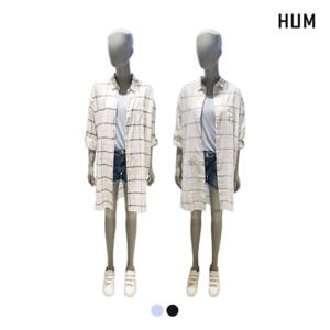 [HUM][HUM]여) 면 슬럽 롱셔츠(FHNECSL511M)