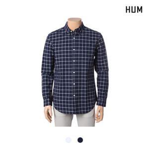 [HUM][HUM]남) 코튼린넨 체크셔츠(FHNECSL105P)