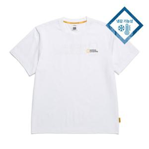 내셔널지오그래픽 N242UTS660 유니 쿨 맥스 스몰 로고 반팔 티셔츠 WHITE