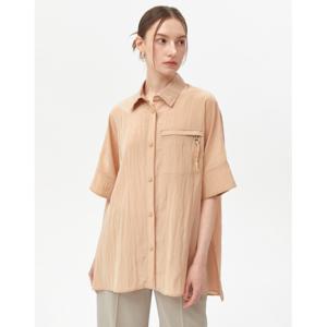 닥스 여성 24SS 코랄 스냅여밈 A라인 반팔셔츠 DLSH4B503C3