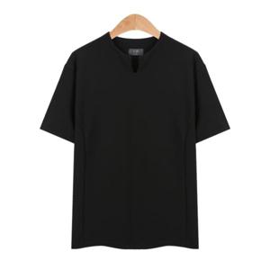 [빌리버스] 남자 반팔 브이넥 슬릿 기본 무지 티셔츠 BCM030