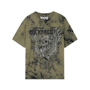 [버커루] 남성) 30수 SKULL 주물럭 R넥 티셔츠 (B242TS394P)