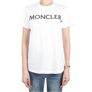 몽클레어 여성 로고 반팔티 오프화이트 8C00011 89AIJ 033