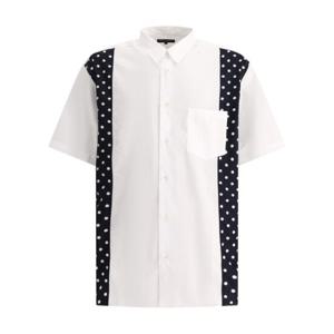 꼼데가르송 남성 화이트 폴카도트 반팔 셔츠 HMB020S242 WHITEX NAVYWH