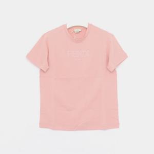 펜디키즈 25SS 자수로고 반팔 여아 티셔츠 JUI174 7AJ F1QYD/10A