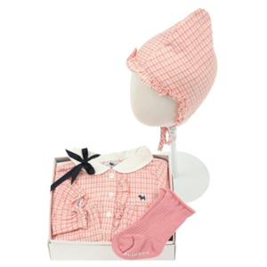 HP)[블루독베이비]코튼벌륜바디슈트컬러골지핑크양말세트(45113-604-06)