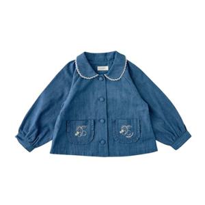[밍크뮤]SC선물포장(BL)체리자수데님자켓(3511512101)2025SS 봄가을점퍼 바람막이 A