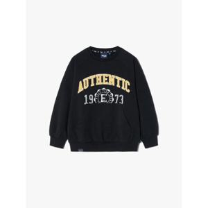 휠라키즈(FILA KIDS) (FK2POH1302X BLK) 캠퍼스 바시티 맨투맨 아동티셔츠
