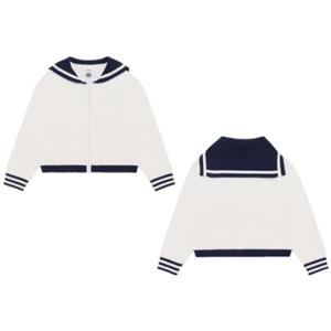 내셔널지오그래픽키즈 K251GCD010 여아 키즈+초등 데일리 베스트아이템 메탈와펜 세일러 카라 집업 가디건