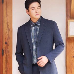 [크로커다일남성]울터치 잔체크 셋업 자켓 CDAAAJK3104
