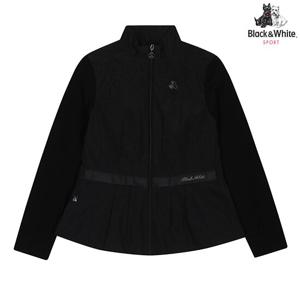 [블랙앤화이트] 여성 니트 소매 하이브리드 패딩 점퍼 1175LZGP_BLACK