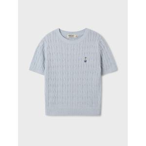 [후아유]Steve Round neck Melange Cable Sweater WHKAF2401F