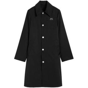 아미  남성 로고 장식 레인 코트 UJK542PA0007 001 Black BPG