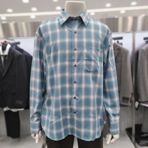 [앤드지]세미오버핏 체크패턴 캐주얼 셔츠 JBSF1WC1101N CGN