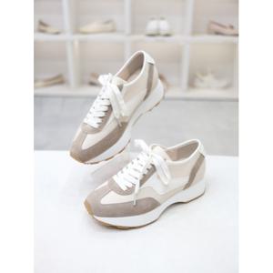 [코디엘루]심플 캐주얼 가죽 세무 여성 운동화 5cm CDMD500683
