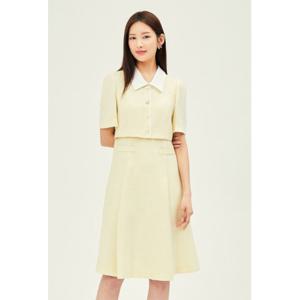 [제이제이 지고트]재킷 스타일 배색 칼라 원피스 GP6M0OP901