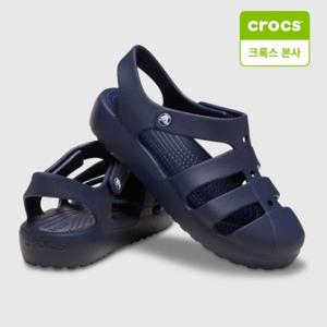 [크록스 본사] 크록스 클래식 피셔맨 키즈 샌들 네이비 남여공용 (210625-410)