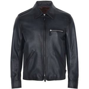 벨루티 25SS 블랙 원 주르 파티나 블루종 레더 자켓 R28LBL146002 U04