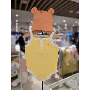 [블루독베이비] 25 SS(YE)와플세트바디수트 (4537067602) 백일 돌 선물 우주복 여름 유아 조카 모자 나시 (