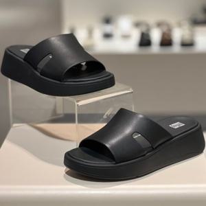 핏플랍 25S/S F-모드 H 바 여성 플랫폼 슬라이드 FFSO5E227BK 블랙